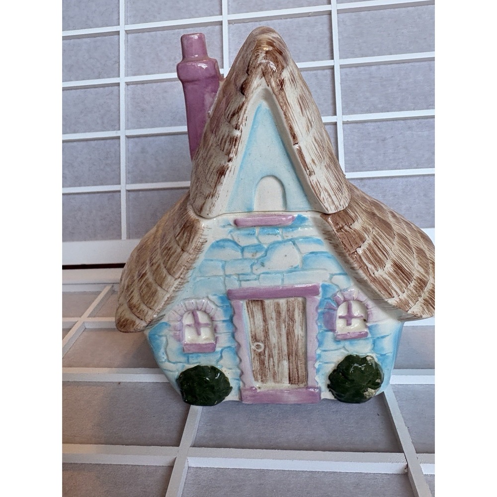 Vintage Kitchen‎ Country Cottage Nancy Meyers Shabby Ceramic Cookie Jar Canister